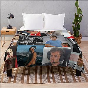 Charles Leclerc picture collage Throw Blanket