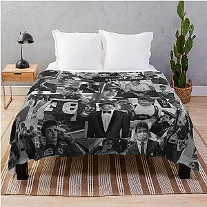 Charles Leclerc Black and White Aesthetics Collage Throw Blanket