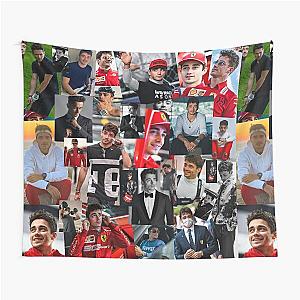 Charles Leclerc Monacan motorsports racing driver Collage Tapestry