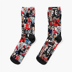 Charles Leclerc Monacan motorsports racing driver Collage Socks