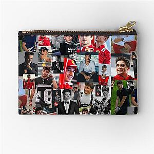 Charles Leclerc Monacan motorsports racing driver Collage Zipper Pouch