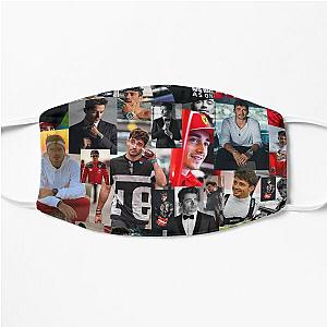 Charles Leclerc Monacan motorsports racing driver Collage Flat Mask