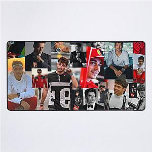 Charles Leclerc Monacan motorsports racing driver Collage Desk Mat