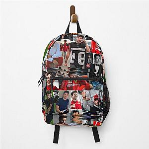 Charles Leclerc Monacan motorsports racing driver Collage Backpack