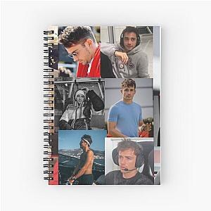 Charles Leclerc picture collage Spiral Notebook