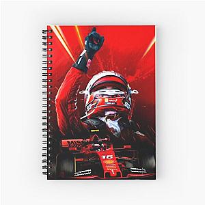 charles leclerc win Spiral Notebook