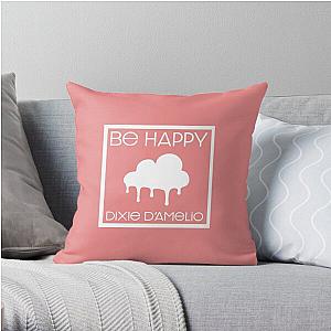 Charli D’Amelio Pillows - Dixie D'Amelio Be Happy 1 Throw Pillow RB1602