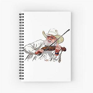 Charlie Daniels - An illustration by Paul Cemmick Spiral Notebook