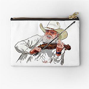 Charlie Daniels - An illustration by Paul Cemmick Zipper Pouch