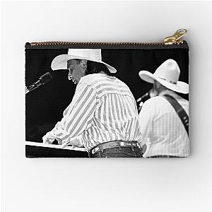 Joel 'Taz' DiGregorio - Charlie Daniels Band - BW Photograph Zipper Pouch