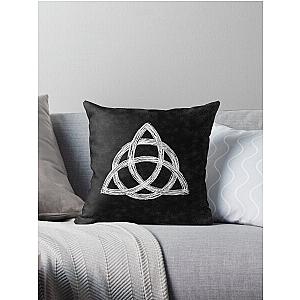 Charmed Sign  Triquetra  Witches Knot  Witch Symbol  Drawing for Spiritual Women Throw Pillow