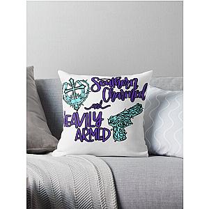 Southern Charmed and Heavily Armed Throw Pillow