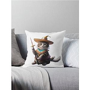 cute charmed cat  Throw Pillow