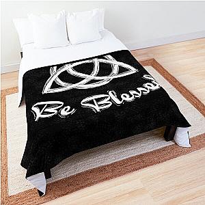 Be Blessed  Charmed Sign  Triquetra  Witches Knot Comforter