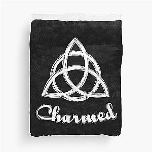 Charmed Sign  Triquetra  Witches Knot  Witch Symbol  Drawing for Spiritual Women Duvet Cover