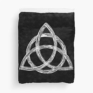 Charmed Sign  Triquetra  Witches Knot  Witch Symbol  Drawing for Spiritual Women Duvet Cover