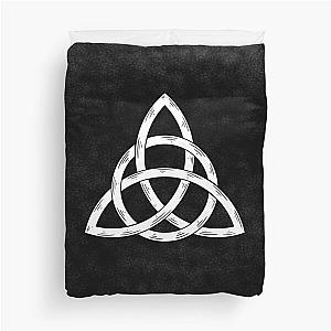 Charmed Sign  Triquetra  Witches Knot  Witch Symbol  Drawing for Spiritual Women Duvet Cover