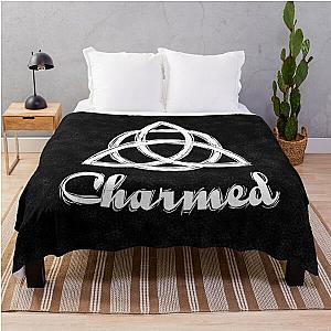 Charmed Sign  Triquetra  Witches Knot  Witch Symbol  Drawing for Spiritual Women Throw Blanket