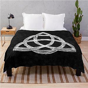 Charmed Sign  Triquetra  Witches Knot  Witch Symbol  Drawing for Spiritual Women Throw Blanket