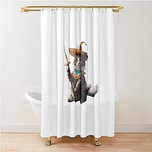 cute charmed cat  Shower Curtain