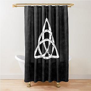 Charmed Sign  Triquetra  Witches Knot  Witch Symbol  Drawing for Spiritual Women Shower Curtain