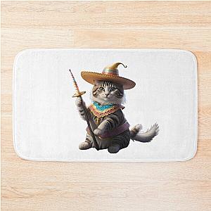 cute charmed cat  Bath Mat