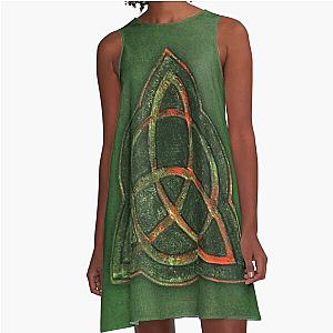 Book of Shadows - Charmed Triquetra Design A-Line Dress