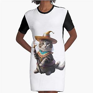 cute charmed cat  Graphic T-Shirt Dress