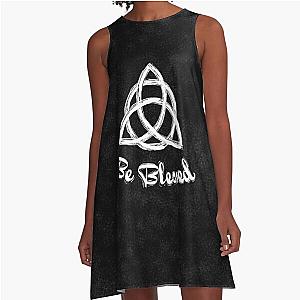 Be Blessed  Charmed Sign  Triquetra  Witches Knot A-Line Dress