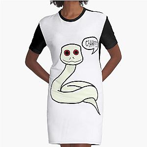 Charmed Snake Graphic T-Shirt Dress