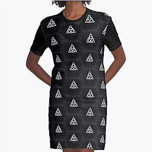 Charmed Sign  Triquetra  Witches Knot  Witch Symbol  Drawing for Spiritual Women Graphic T-Shirt Dress