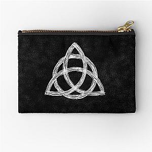 Charmed Sign  Triquetra  Witches Knot  Witch Symbol  Drawing for Spiritual Women Zipper Pouch