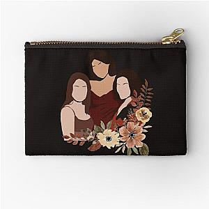 Brown flowers Charmed ones  Zipper Pouch