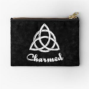 Charmed Sign  Triquetra  Witches Knot  Witch Symbol  Drawing for Spiritual Women Zipper Pouch