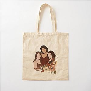 Brown flowers Charmed ones  Cotton Tote Bag