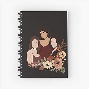 Brown flowers Charmed ones  Spiral Notebook