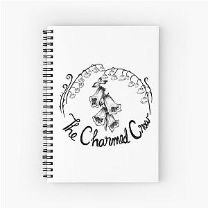 The Charmed Crow Flower Logo Spiral Notebook