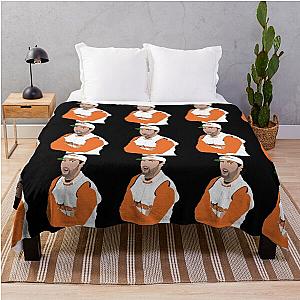 Chase Elliott Orange Suit Throw Blanket