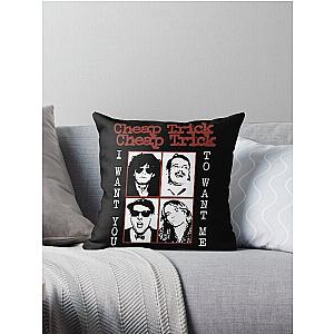 cheap trick vintage Throw Pillow