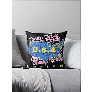 cheap trick usa busted Throw Pillow