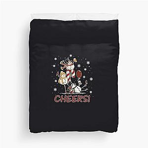 Cheers Christmas Snowman Beer Duvet Cover