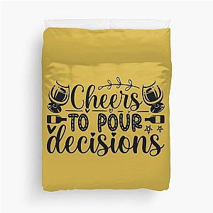 Cheers for Wine Lovers Duvet Cover