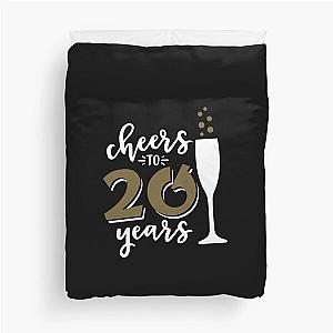 Cheer to 20 year Birthday Inspiration Joy Duvet Cover