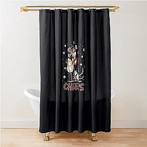 Cheerful Snowman Christmas Shower Curtain