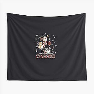 Cheers Snowman Beer Christmas Tapestry
