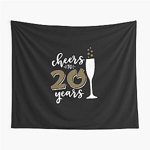 Cheers to 20 Years of Birthday Inspiration, Joy and Vacation Mood Tapestry