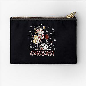 Christmas Wine Zipper Pouch