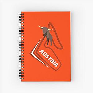 Austrian Bull Cheers Racing Fans Notebook