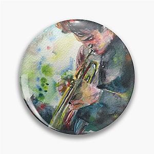 CHET BAKER watercolor portrait .1 Pin