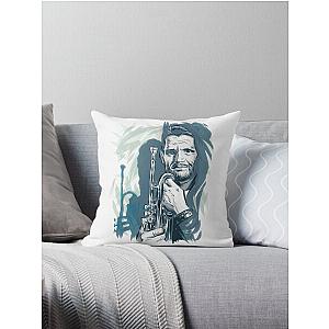 Chet Baker - An illustration by Paul Cemmick Throw Pillow